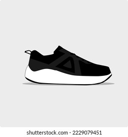 Sneaker shoe . Concept. Flat design. Vector illustration. Sneakers in flat style. Sneakers side view. Fashion sneakers. Running Shoes. 