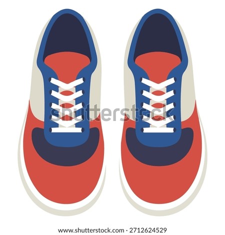 Sneaker shoe front view red icon sport fashion vector illustration