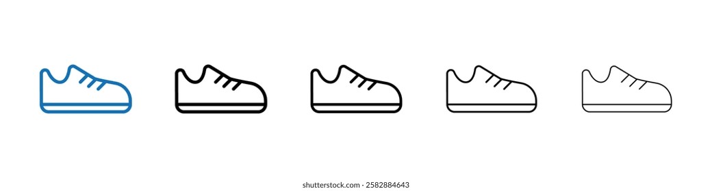 Sneaker shoe icon Outline vector logo for web ui