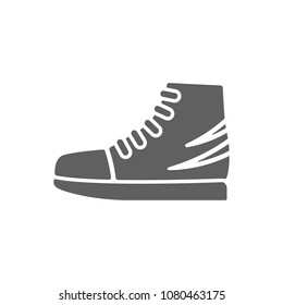 Sneaker shoe icon in trendy flat style isolated on white background. Symbol for your web site design, logo, app, UI. Vector illustration, EPS