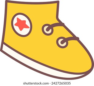 Sneaker Shoe Icon Vector Illustration