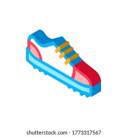Sneaker Shoe Icon Vector. Isometric Sneaker Shoe isometric sign. color isolated symbol illustration