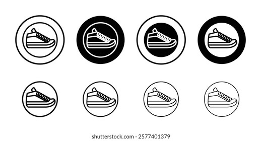 Sneaker shoe icon Vector logo set flat