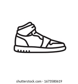 Sneaker Shoe - minimal thin line web icon Simple vector illustration