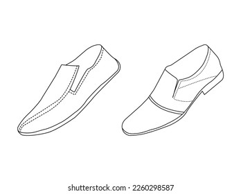 Sneaker Shoe Minimalistic Flat Line Outline Stroke Icon Pictogram Symbol Set Collection.Sneakers minimal vector icon. Shoes outline drawing vector, black line sneaker, front, male vector Illustration.