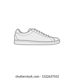 Sneaker shoe in modern flat art