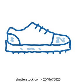 Sneaker Shoe sketch icon vector. Hand drawn blue doodle line art Sneaker Shoe isometric sign. isolated symbol illustration