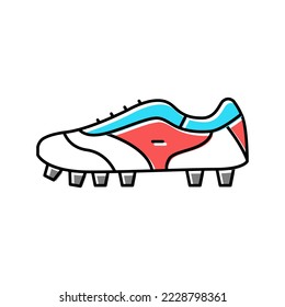 sneaker shoe soccer player color icon vector. sneaker shoe soccer player sign. isolated symbol illustration