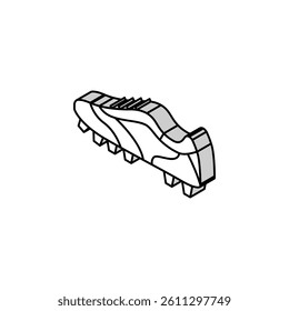 sneaker shoe soccer player isometric icon vector. sneaker shoe soccer player sign. isolated symbol illustration