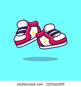 Ilustración de Iconos del vector de dibujos animados Sneaker Shoes. Concepto de caricatura plana. Adecuado para cualquier proyecto creativo.