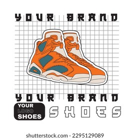 Sneaker shoes. Concept. Flat design. Vector illustration. Sneakers in flat style. Sneakers side view. Fashion sneakers.	
