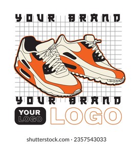 Zapatos de zapatillas. Concepto. Diseño plano. Ilustración vectorial. Sneakers de manera plana. Vista lateral de las zapatillas. Las zapatillas de moda.	