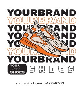 Sneaker shoes . Concept. Flat design. Vector illustration. Sneakers in flat style. Sneakers side view. Fashion sneakers.	