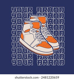 Sneaker shoes . Concept. Flat design. Vector illustration. Sneakers in flat style. Sneakers side view. Fashion sneakers.	
