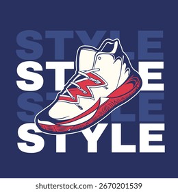 Turnschuhe. Konzept. Flaches Design. Vektorgrafik. Turnschuhe im flachen Stil. Seitenansicht der Turnschuhe. Mode-Turnschuhe.	