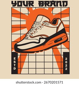 Turnschuhe. Konzept. Flaches Design. Vektorgrafik. Turnschuhe im flachen Stil. Seitenansicht der Turnschuhe. Mode-Turnschuhe.	