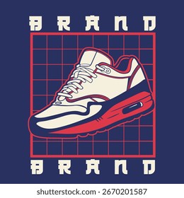 Sneaker shoes . Concept. Flat design. Vector illustration. Sneakers in flat style. Sneakers side view. Fashion sneakers.	