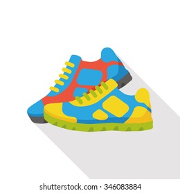 sneaker shoes flat icon