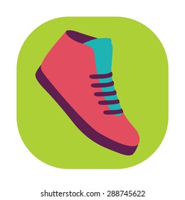 Sneaker shoes flat vector icon