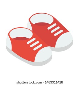 Sneaker shoes isometric icon vector