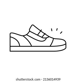 sneaker shoes line icon vector. sneaker shoes sign. isolated contour symbol black illustration