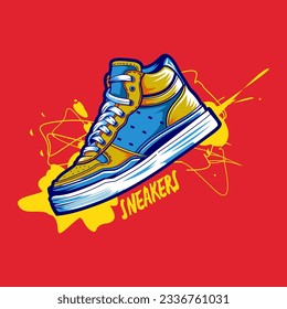 sneaker shoes logo vector art