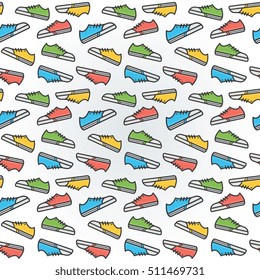 Sneaker shoes seamless background
