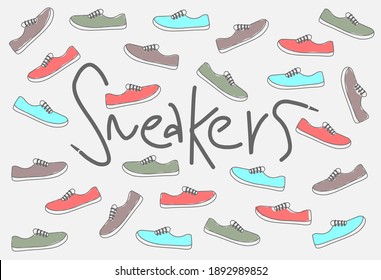 zapatos para zapatillas, fondo de diseño sencillo