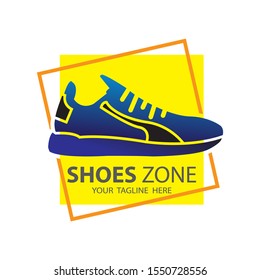 Sneaker Shoes Store Logo Vector with White Background