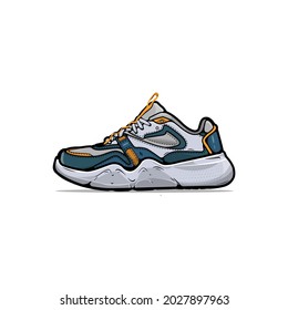 sneaker shoes vector illustration eps 10 editable perfect for ads fashion and icon size artboard 3000 x 3000