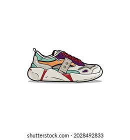 sneaker shoes vector illustration eps 10 editable perfect for ads fashion and icon size artboard 3000 x 3000