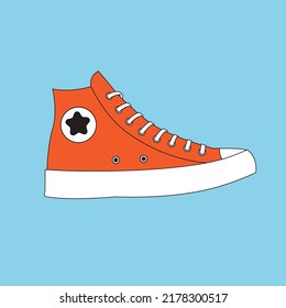 Sneaker Shoes Vector Stock illustration.