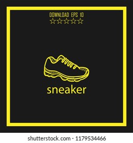 sneaker sketch vector icon