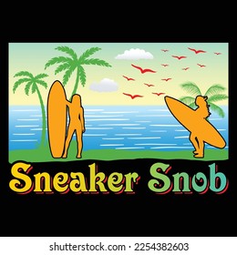 Sneaker Snob SVG Summer Sublimation Vector Graphic T-Shirt Design. svg