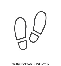Sneaker Soles and Footprint Icons. Step Print and Walking Track Symbols.