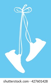 Sneaker Sport Running Shoe Flat Icon Vector Illustration