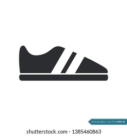 Sneaker Sport Shoe Icon Vector Template Flat Design