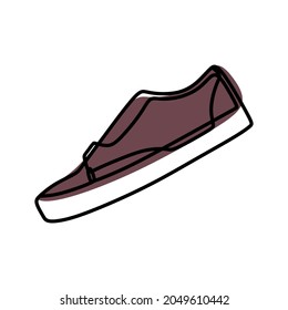 Sneaker sport shoes one line continuous line