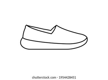 sneaker symbol sign flat icon. Vector Illustration.