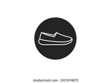 sneaker symbol sign flat icon. Vector Illustration.