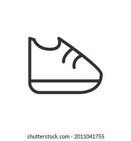 Sneaker thin line icon. Symbol in trendy outline style. Premium design for web and apps. Perfect for UI. 