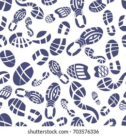 Sneaker Tread Pattern Vector Illustration On White Background