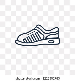 Sneaker vector outline icon isolated on transparent background, high quality linear Sneaker transparency concept can be used web and mobile
