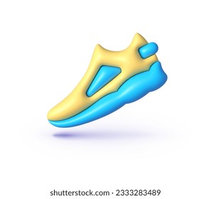 Sneakers 3d, great design for any purposes. Isolated element. 3d vector illustration design