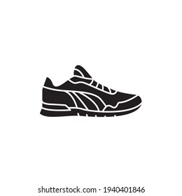 Sneakers black glyph icon. Pictogram for web page, mobile app, promo. UI UX GUI design element. Editable stroke.