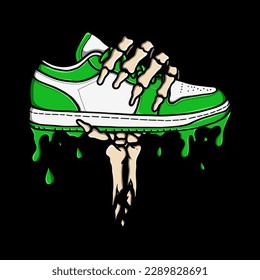 Turnschuhe-Knochenerkennung, Vektordesign