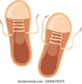 Sneakers cartoon icon. Hiking sport shoes pair isolated on white background