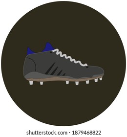 Sneakers with cleats to play on football turf. illustration for web and mobile design.