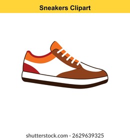 clipart de tênis minimo projeto de vetor
