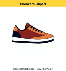 clipart de tênis minimo projeto de vetor